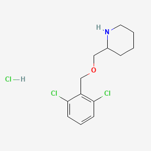molecular formula C13H18Cl3NO B3229872 2-(2,6-Dichloro-benzyloxymethyl)-piperidine hydrochloride CAS No. 1289388-40-4