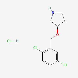 molecular formula C11H14Cl3NO B3229938 (R)-3-(2,5-Dichloro-benzyloxy)-pyrrolidine hydrochloride CAS No. 1289584-87-7