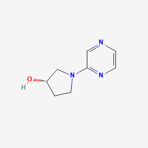 molecular formula C8H11N3O B3229963 (S)-1-Pyrazin-2-yl-pyrrolidin-3-ol CAS No. 1289585-09-6