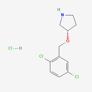 molecular formula C11H14Cl3NO B3230022 (S)-3-(2,5-Dichloro-benzyloxy)-pyrrolidine hydrochloride CAS No. 1289585-41-6