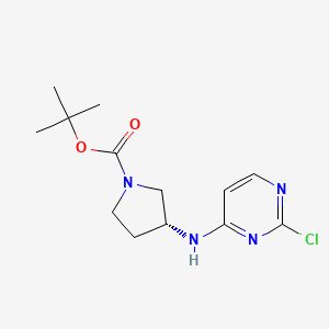 molecular formula C13H19ClN4O2 B3230040 (R)-3-(2-Chloro-pyrimidin-4-ylamino)-pyrrolidine-1-carboxylic acid tert-butyl ester CAS No. 1289585-47-2