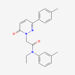 molecular formula C22H23N3O2 B3230102 N-ethyl-N-(3-methylphenyl)-2-[3-(4-methylphenyl)-6-oxo-1,6-dihydropyridazin-1-yl]acetamide CAS No. 1291838-87-3