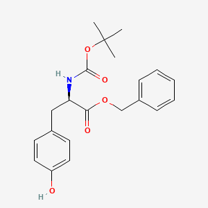 molecular formula C21H25NO5 B3230201 benzyl (2R)-3-(4-hydroxyphenyl)-2-[(2-methylpropan-2-yl)oxycarbonylamino]propanoate CAS No. 129439-63-0