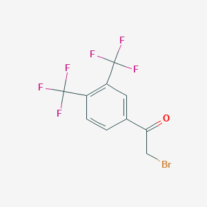 molecular formula C10H5BrF6O B3230233 1-(3,4-Bis(trifluoromethyl)phenyl)-2-bromoethanone CAS No. 129622-97-5