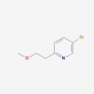 molecular formula C8H10BrNO B3230282 5-Bromo-2-(2-methoxyethyl)pyridine CAS No. 1298032-38-8