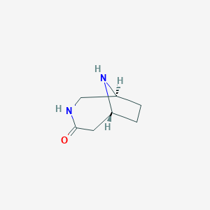 molecular formula C7H12N2O B3230334 (1S,6R)-3,9-Diazabicyclo[4.2.1]nonan-4-one CAS No. 1300698-40-1