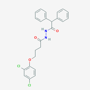 molecular formula C24H22Cl2N2O3 B323042 N'-[4-(2,4-dichlorophenoxy)butanoyl]-2,2-diphenylacetohydrazide 