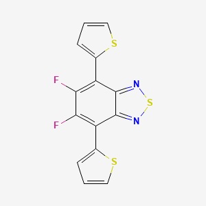 molecular formula C14H6F2N2S3 B3230433 5,6-Difluoro-4,7-di(thiophen-2-yl)benzo[c][1,2,5]thiadiazole CAS No. 1304773-88-3