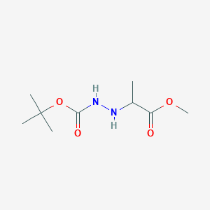 molecular formula C9H18N2O4 B3230448 tert-Butyl 2-(1-methoxy-1-oxopropan-2-yl)hydrazinecarboxylate CAS No. 130518-03-5