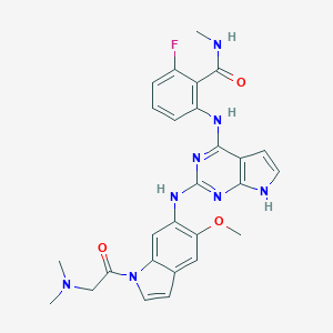 molecular formula C27H27FN8O3 B032306 GSK1838705A CAS No. 1186659-59-5