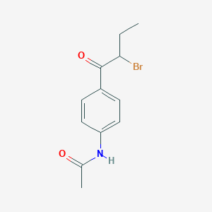 molecular formula C12H14BrNO2 B3230702 N-[4-(2-bromobutanoyl)phenyl]acetamide CAS No. 1310320-05-8