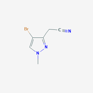 molecular formula C6H6BrN3 B3230708 2-(4-Bromo-1-methyl-1H-pyrazol-3-yl)acetonitrile CAS No. 1310379-44-2