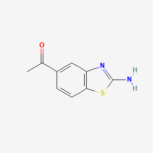 molecular formula C9H8N2OS B3231026 1-(2-Aminobenzo[d]thiazol-5-yl)ethanone CAS No. 1313911-19-1