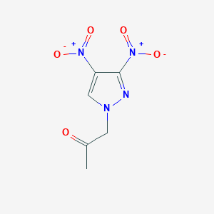 molecular formula C6H6N4O5 B3231033 1-(3,4-dinitro-1H-pyrazol-1-yl)propan-2-one CAS No. 131394-09-7