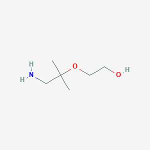 molecular formula C6H15NO2 B3231156 2-[(1-Amino-2-methylpropan-2-yl)oxy]ethan-1-ol CAS No. 1314909-42-6