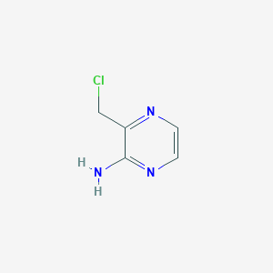 molecular formula C5H6ClN3 B3231180 3-(Chloromethyl)pyrazin-2-amine CAS No. 1314953-24-6