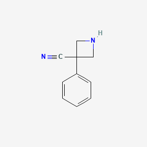 molecular formula C10H10N2 B3231221 3-Phenylazetidine-3-carbonitrile CAS No. 1315258-13-9