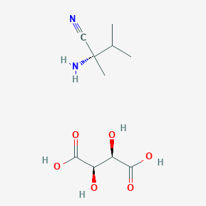 molecular formula C10H18N2O6 B032313 (2S)-2-amino-2,3-dimethylbutanenitrile;(2R,3R)-2,3-dihydroxybutanedioic acid CAS No. 100594-33-0