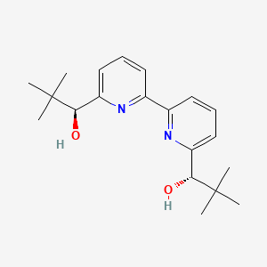 molecular formula C20H28N2O2 B3231301 [2,2'-Bipyridine]-6,6'-dimethanol, alpha,alpha'-bis(1,1-dimethylethyl)-, (alphaS,alpha'S)- CAS No. 131726-65-3