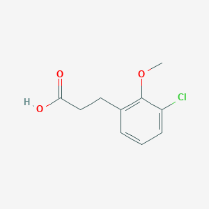 B3231341 Benzenepropanoic acid, 3-chloro-2-methoxy- CAS No. 131782-43-9