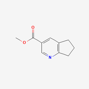 molecular formula C10H11NO2 B3231357 Methyl 6,7-dihydro-5H-cyclopenta[b]pyridine-3-carboxylate CAS No. 1318759-82-8