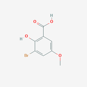 molecular formula C8H7BrO4 B3231379 3-Bromo-2-hydroxy-5-methoxybenzoic acid CAS No. 132020-40-7