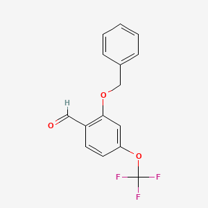 molecular formula C15H11F3O3 B3231443 2-(Phenylmethoxy)-4-(trifluoromethoxy)benzaldehyde CAS No. 1321963-80-7