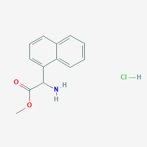 molecular formula C13H14ClNO2 B3231472 methyl 2-amino-2-(naphthalen-1-yl)acetate hydrochloride CAS No. 13227-00-4