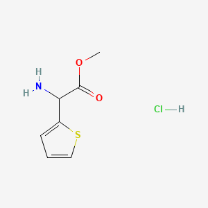 molecular formula C7H10ClNO2S B3231481 Methyl 2-amino-2-(thiophen-2-yl)acetate hydrochloride CAS No. 132289-66-8