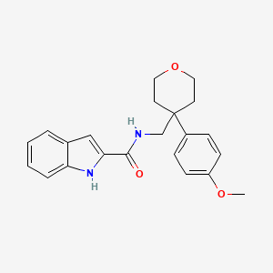 molecular formula C22H24N2O3 B3231501 N-{[4-(4-methoxyphenyl)oxan-4-yl]methyl}-1H-indole-2-carboxamide CAS No. 1323630-20-1
