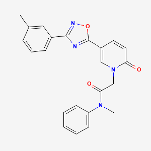 molecular formula C23H20N4O3 B3231611 N-methyl-2-{5-[3-(3-methylphenyl)-1,2,4-oxadiazol-5-yl]-2-oxo-1,2-dihydropyridin-1-yl}-N-phenylacetamide CAS No. 1326855-60-0