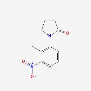 molecular formula C11H12N2O3 B3231840 1-(2-Methyl-3-nitrophenyl)pyrrolidin-2-one CAS No. 133053-92-6