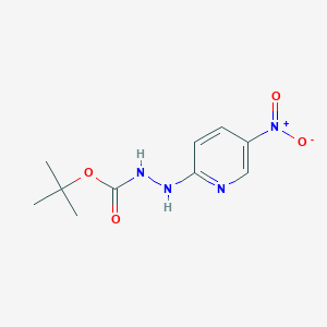 molecular formula C10H14N4O4 B3231905 Hydrazinecarboxylic acid, 2-(5-nitro-2-pyridinyl)-, 1,1-dimethylethyl ester CAS No. 133081-29-5