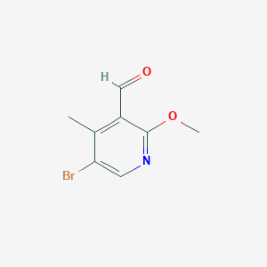 molecular formula C8H8BrNO2 B3231978 5-Bromo-2-methoxy-4-methylnicotinaldehyde CAS No. 1332324-23-8