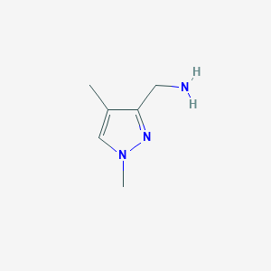 molecular formula C6H11N3 B3232006 (1,4-Dimethyl-1H-pyrazol-3-yl)methanamine CAS No. 1332608-95-3