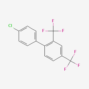 molecular formula C14H7ClF6 B3232053 4'-Chloro-2,4-bis(trifluoromethyl)-1,1'-biphenyl CAS No. 1333319-59-7