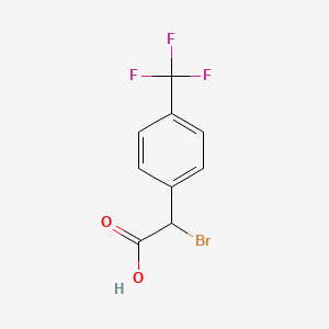 molecular formula C9H6BrF3O2 B3232194 2-Bromo-2-[4-(trifluoromethyl)phenyl]acetic acid CAS No. 133486-71-2