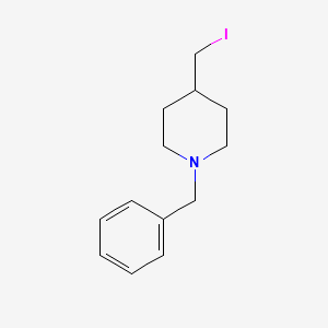 molecular formula C13H18IN B3232215 1-Benzyl-4-(iodomethyl)piperidine CAS No. 1335224-24-2