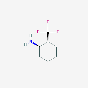 molecular formula C7H12F3N B3232218 rac-(1r,2s)-2-(trifluoromethyl)cyclohexan-1-amine CAS No. 1335234-06-4
