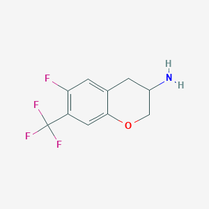 6-fluoro-7-(trifluoromethyl)-3,4-dihydro-2H-1-benzopyran-3-amine