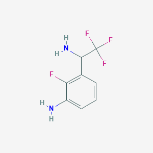 3-(1-Amino-2,2,2-trifluoroethyl)-2-fluoroaniline