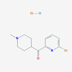 molecular formula C12H16Br2N2O B3232308 (6-Bromopyridin-2-yl)(1-methylpiperidin-4-yl)methanone hydrobromide CAS No. 1338000-32-0