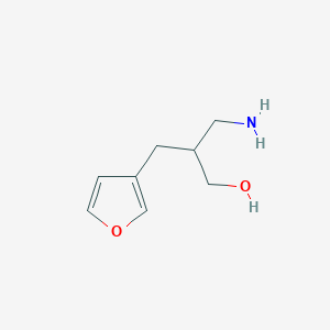 molecular formula C8H13NO2 B3232550 3-Amino-2-[(furan-3-yl)methyl]propan-1-ol CAS No. 1342004-08-3