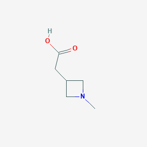 molecular formula C6H11NO2 B3232581 2-(1-Methylazetidin-3-yl)acetic acid CAS No. 1343050-86-1