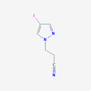 molecular formula C6H6IN3 B3232610 3-(4-iodo-1H-pyrazol-1-yl)propanenitrile CAS No. 1343253-50-8
