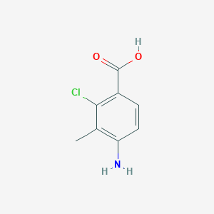 molecular formula C8H8ClNO2 B3232612 4-Amino-2-chloro-3-methylbenzoic acid CAS No. 134331-62-7