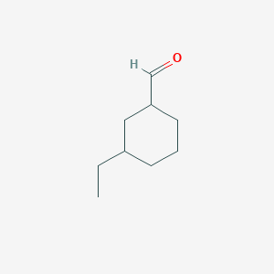 molecular formula C9H16O B3232617 3-Ethylcyclohexane-1-carbaldehyde CAS No. 1343342-68-6