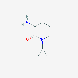 molecular formula C8H14N2O B3232620 3-Amino-1-cyclopropylpiperidin-2-one CAS No. 1343652-40-3