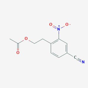 molecular formula C11H10N2O4 B3232649 4-Cyano-2-nitrophenethyl acetate CAS No. 134403-89-7