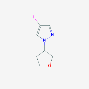 molecular formula C7H9IN2O B3232671 4-iodo-1-(oxolan-3-yl)-1H-pyrazole CAS No. 1344092-28-9